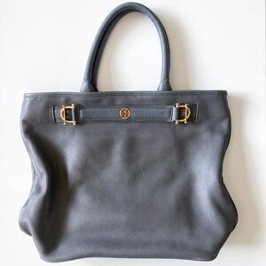 Tory Burch Grey Leather Tote Bag